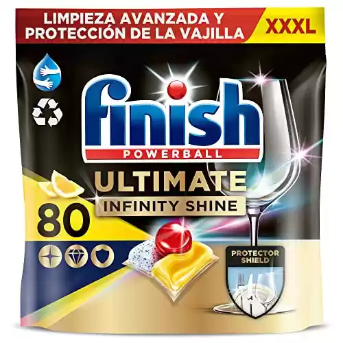 80 cápsulas lavavajillas Finish Powerball Ultimate Infinity Shine