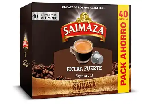 80x Cápsulas Café Extrafuerte Saimaza Nespresso