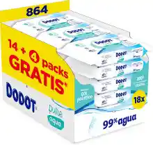 864x Toallitas Dodot Aqua Pure con Tapita