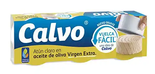 9 latas Calvo Atún Claro en Aceite de Oliva Virgen Extra (3 packs de 3 latas)