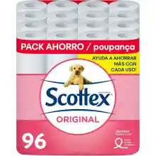 96 Rollos Scottex Papel Higiénico Original (0,18€/rollo)