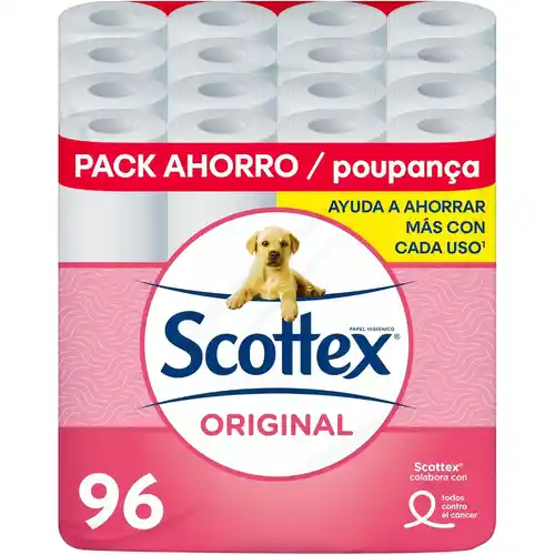 96 Rollos Scottex Papel Higiénico Original (0,18€/rollo)
