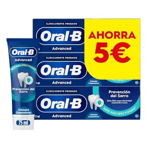 9x tubos de Pasta Dientes Oral-B Advanced Prevención Sarro (PROMO 3x2)