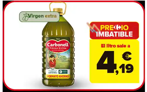Aceite virgen extra Carbonell 5L (4,19 €/L)
