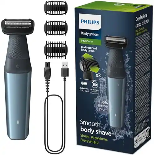 Afeitadora Corporal Masculina Philips BG3027/03 + 3 peines guía