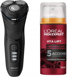 Afeitadora eléctrica Philips Serie 3000 S3233/52 + L'Oréal Men Expert VitaLift