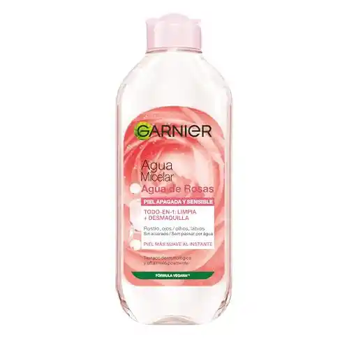 Agua Micelar Garnier Skin Active con agua de rosas 400ml
