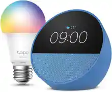 Altavoz Echo Spot y bombilla inteligente Tapo L530EA
