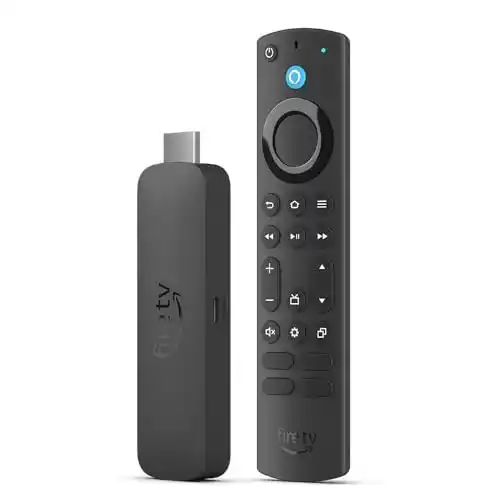Amazon Fire TV Stick 4K Max con Wi-Fi 6E y fondo ambiental