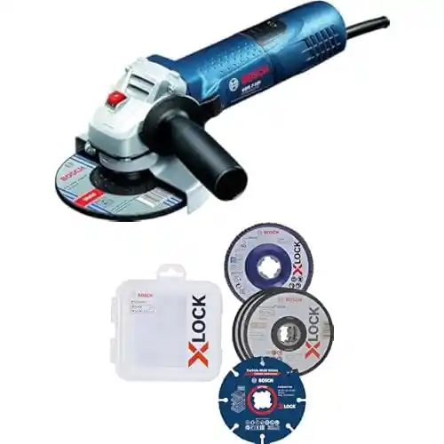 Amoladora Bosch Professional 125mm con discos incluidos.