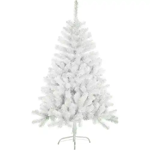 Árbol de Navidad nevado blanco 210 cm