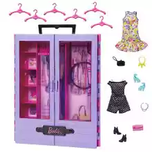 Armario portátil para ropa de muñeca Barbie Fashionista incluye 6 perchas, no incluye muñeca