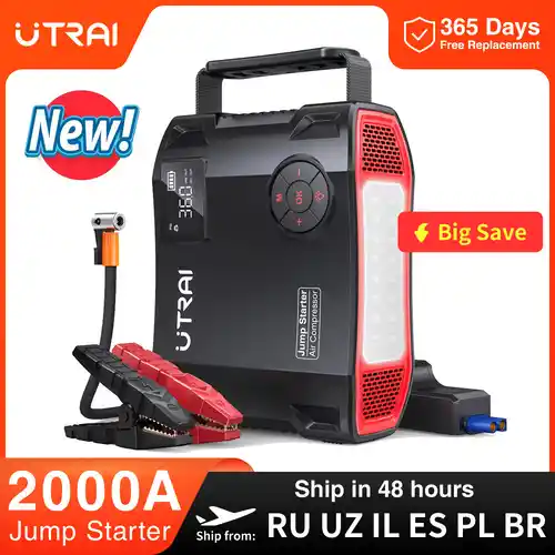 Arrancador de batería + inflador Utrai 2000A 16.000mAh
