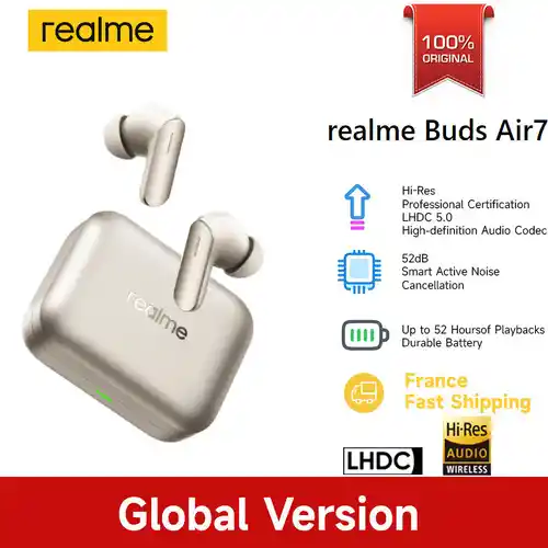 Auriculares Bluetooth Realme Buds Air 7