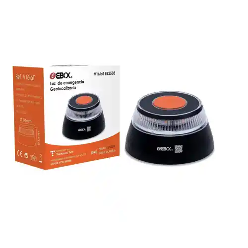 Baliza de emergencia V16 360º conectada a DGT