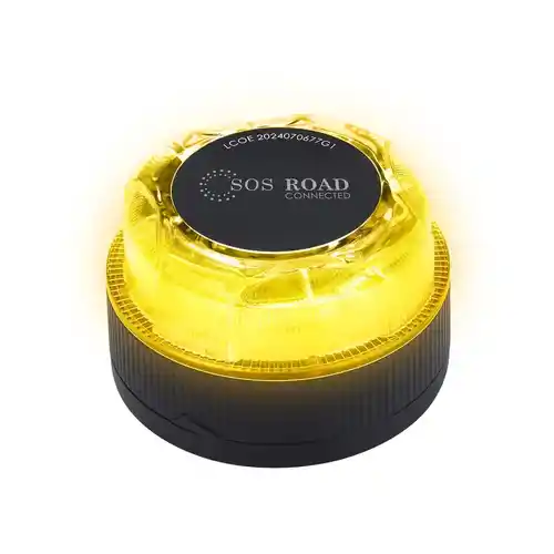 Baliza Sos Road V16 conectada DGT 3.0 con geoposicionamiento y base imantada