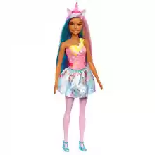Barbie Unicornio Muñeca con pelo y cuerno rosa