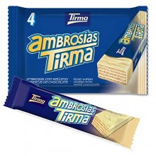 Barquillo chocolate blanco Tirma Ambrosías 4 unidades