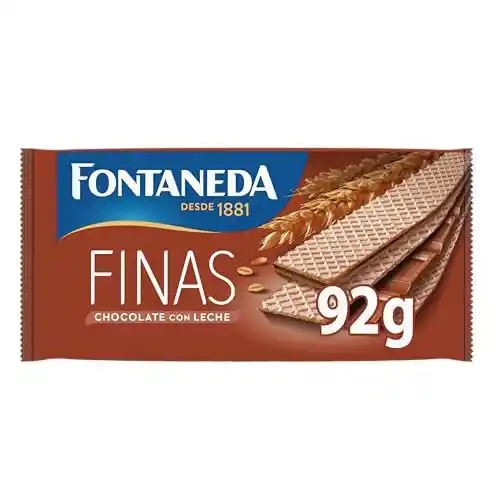 Barquillos Fontaneda Rellenos de Chocolate con Leche 92g