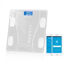 Báscula de baño inteligente Bluetooth, Medidor de grasa corporal, IMC, Analizador de composición corporal