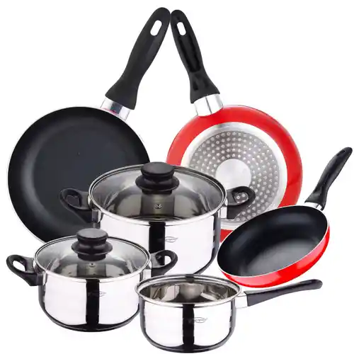 Batería de cocina 5 piezas + 3 sartenes San Ignacio