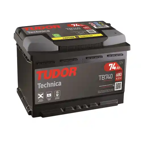 Batería Tudor Technica TB740 74Ah 680A - Para coches sin Start&Stop
