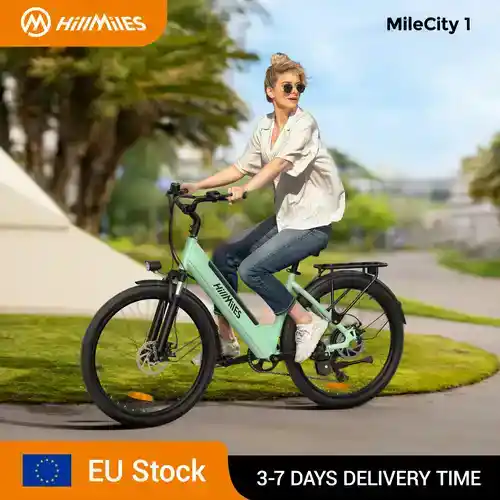 Bicicleta eléctrica de 26", alcance de 120 km, motor de 250W, batería de 36V 13Ah, velocidad 25 km/h