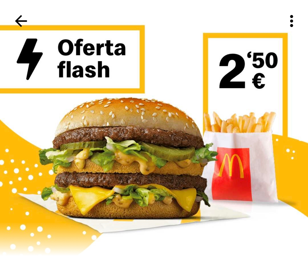 Big Mac + patatas fritas pequeñas por 2,50€ en McDonald's