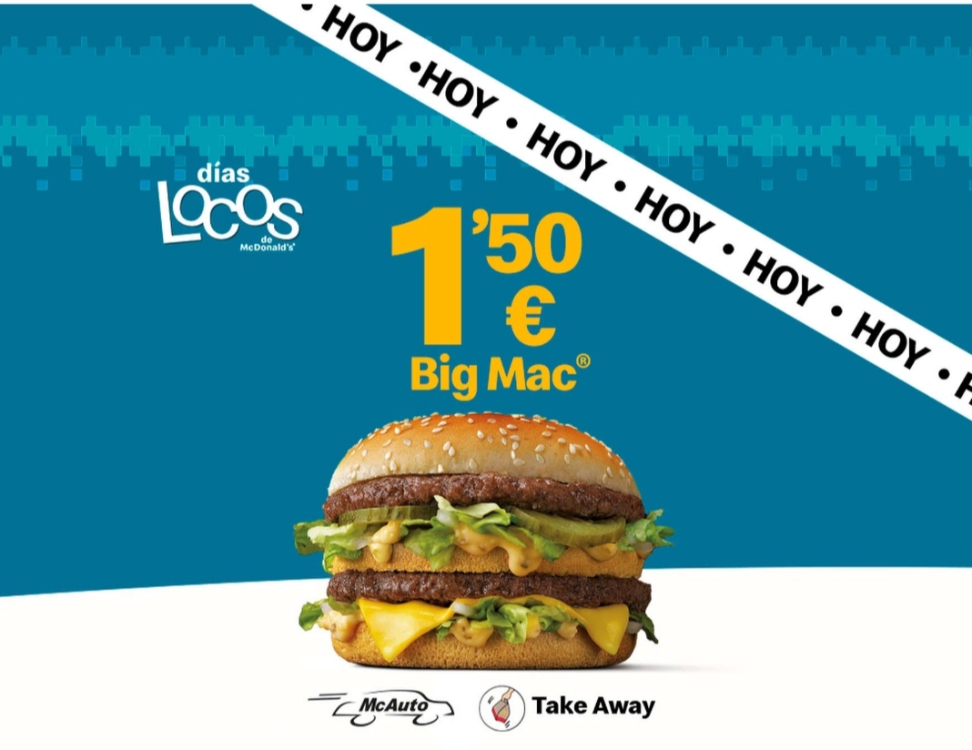 Big Mac 1,50€ sólo hoy