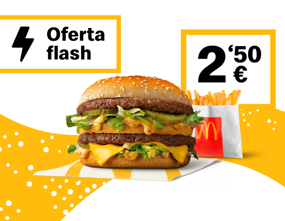 Big Mac + patatas pequeñas por 2,50€ en McDonald's (oferta válida en pedidos en restaurante)
