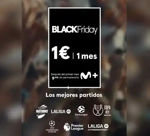 ¡Black Friday! 1 mes de Movistar Plus+ por sólo por 1€