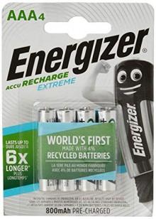 Blíster 4 pilas recargables Energizer Extreme AAA/HR03