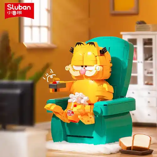 Bloques de construcción Garfield sentado en el sofá