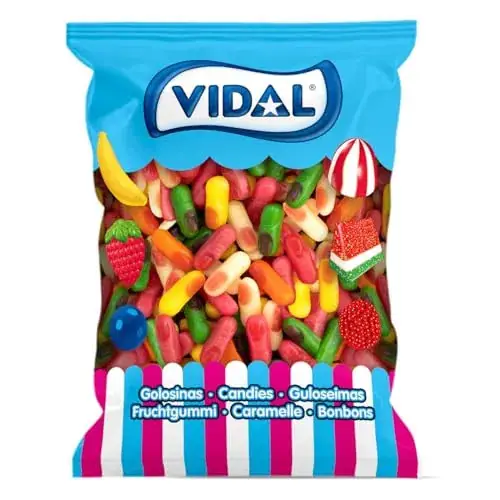 Bolsa 1 kg de Mini Dedos Vidal sabor frambuesa