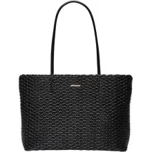 Bolso tote Calvin Klein Pleated para mujer con cierre de cremallera