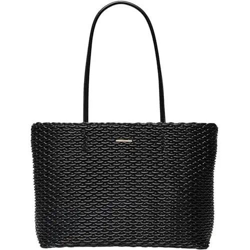Bolso tote Calvin Klein Pleated para mujer con cierre de cremallera