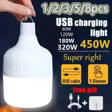 Bombilla LED portátil 120W recargable USB