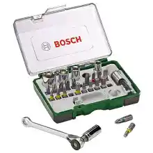 Bosch Professionnal 27 uds. Set de puntas atornillar y carraca (puntas PH, PZ, hexagonal, T, S, accesorios para taladro destornillador)