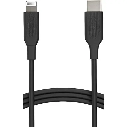 Cable USB-C a Lightning Amazon Basics - certificado por MFi para iPhone