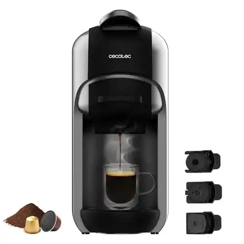 Cafetera de cápsulas Cecotec FreeStyle Compact (compatible con Nespresso, Dolce Gusto y café molido)