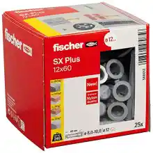 Caja 25 tacos de expansión fischer SX Plus 12x60 mm