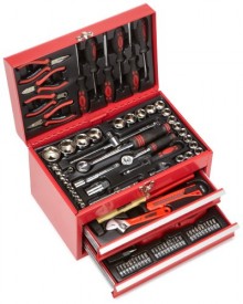Caja de herramientas equipada con 155 piezas Mannesmann