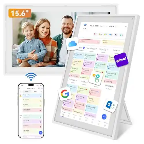 Calendario Digital de 15,6" WiFi - Compatible con Google, iCloud, Outlook