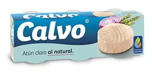 Calvo Atún Claro al Natural, 3 latas de 80g