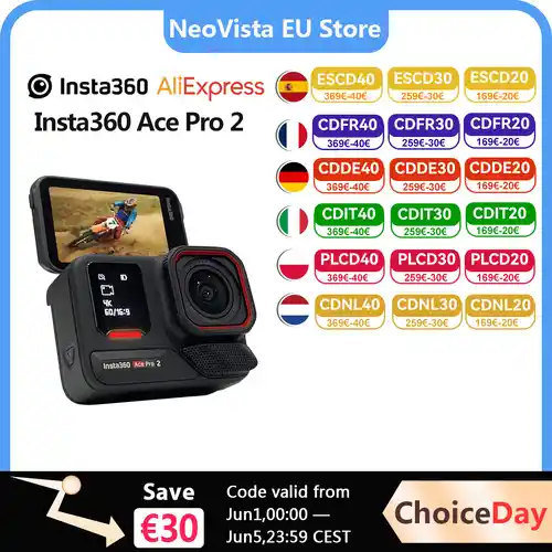Cámara de acción Insta360 Ace Pro 2 8K IA