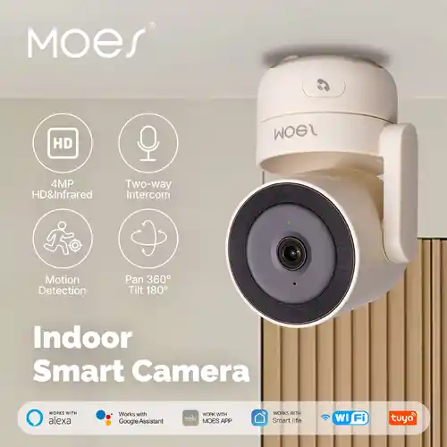 Cámara de seguridad WiFi 360º Moes compatible Tuya