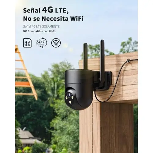 Cámara Vigilancia Exterior NUASI 4G LTE con Tarjeta SIM
