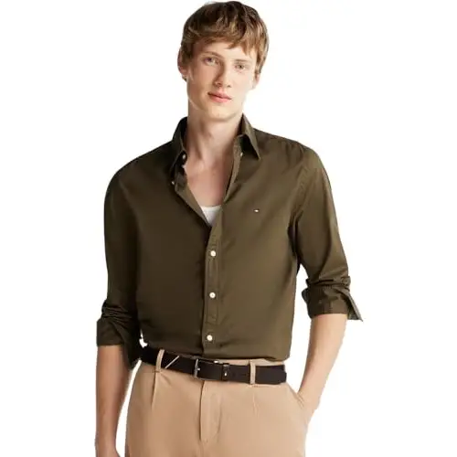 Camisa Tommy Hilfiger Flex Poplin para hombre.