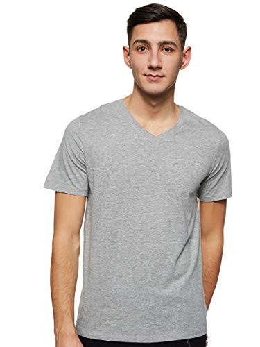 Camiseta Jack & Jones Jjeplain tee SS V-Neck Noos gris