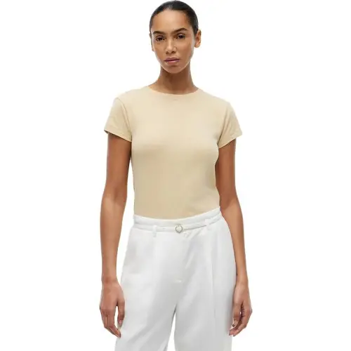 Camiseta Slim de Algodón Mujer Tommy Hilfiger desde 23€